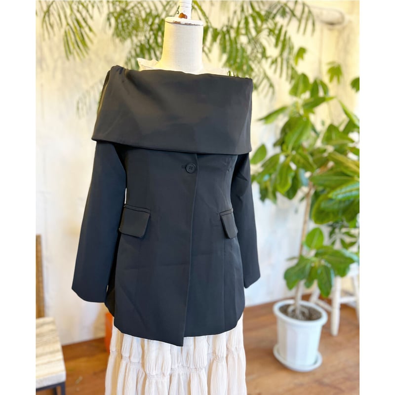 ellie オフショルダートップス　ブラック⭐︎ セール】Off The Shoulder Knit Top /オフショルニットトップス