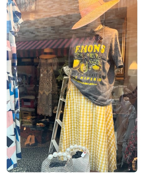 ビビットレモンプリントTシャツ