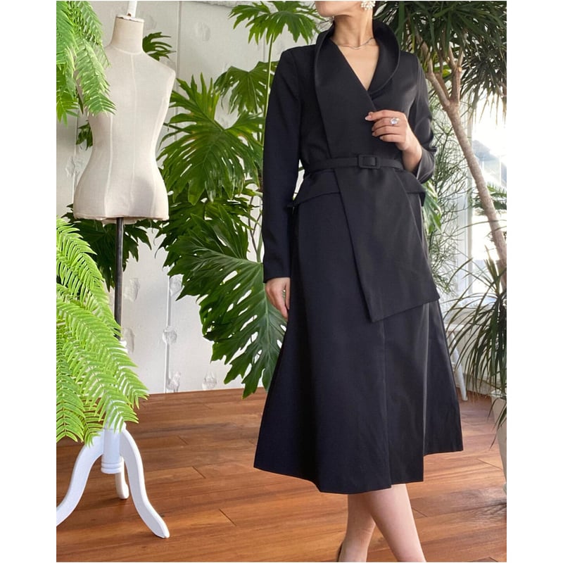 ジャケットワンピース2way Black &Red | mamaguitar 