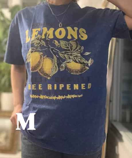 ビビットレモンプリントTシャツ