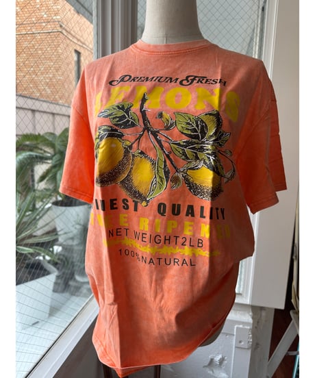 ビビットレモンプリントTシャツ