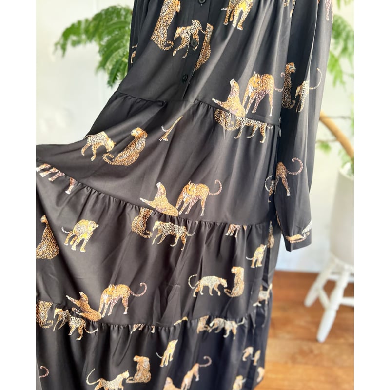 MOSCHINO CHEAPANDCHIC ヒョウ柄 リボン ワンピース MOSCHINO CHEAPANDCHIC ヒョウ柄 リボン ワンピース モスキーノ