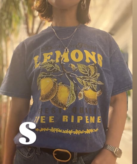 ビビットレモンプリントTシャツ