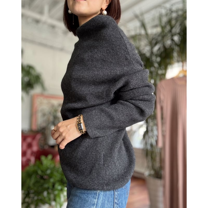 ウール♡カシミア アシンメトリーニット | mamaguitar