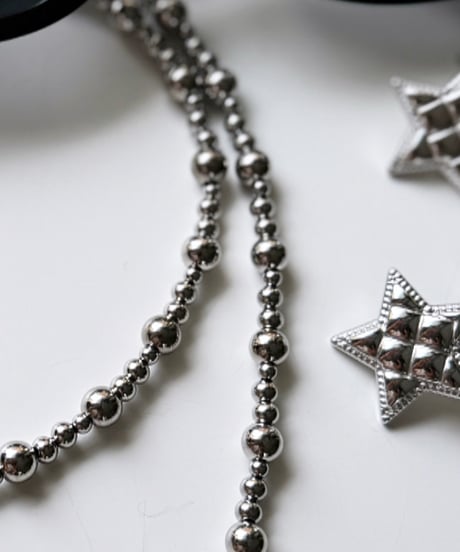 ランダムボールチェーンネックレス　stainless steel