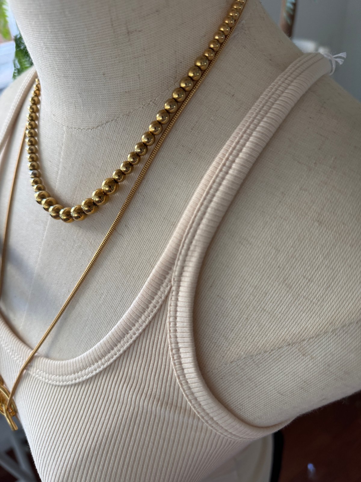 ロングチェーンネックレス gold＆silver | mamaguitar