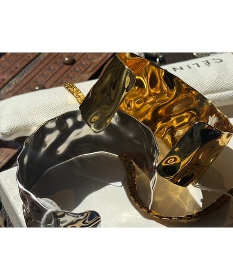 ウェーヴバングル　シルバー＆gold
