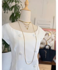 シンプルロングチェーンネックレス