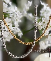 ランダムボールチェーンネックレス　stainless steel