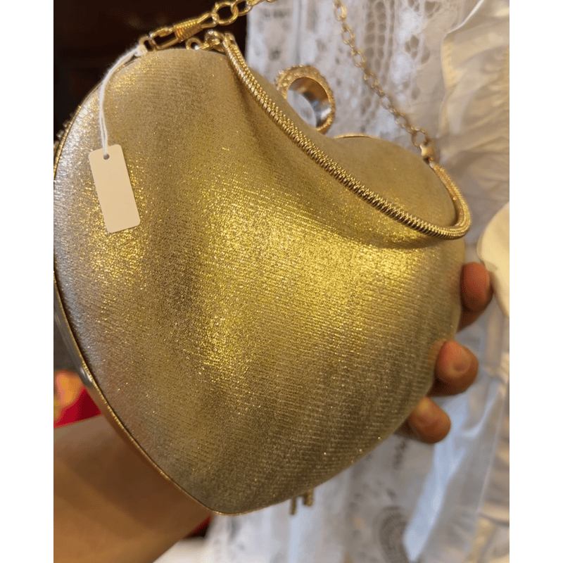 ラインストーンハートクラッチ、ショルダーバッグ | mamaguitar