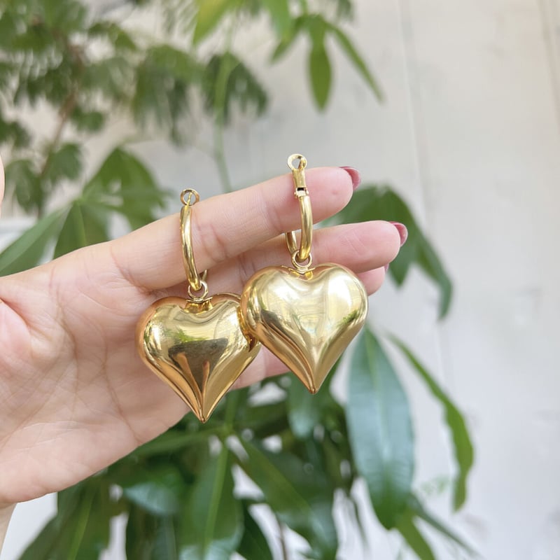 ビックハートピアス❤︎ゴールドandシルバー | mamaguitar ビックハートピアス❤︎ゴールドandシルバー | mamaguitar