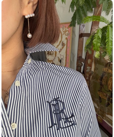 チェーンパールピアス