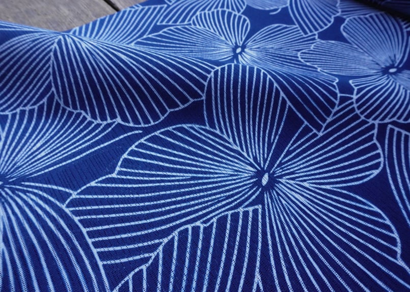 新江戸染 「蝶々」瑠璃紺 | SHINEDOZOME