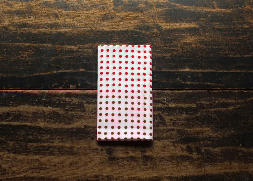 長尺てぬぐい 〈豆絞り〉 赤 | SHINEDOZOME