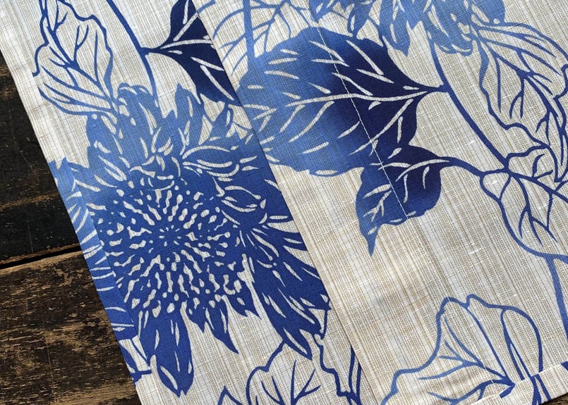 国内ミシン手縫い併用浴衣仕立て/ゆっくり納品/バチ衿・居敷当てなし