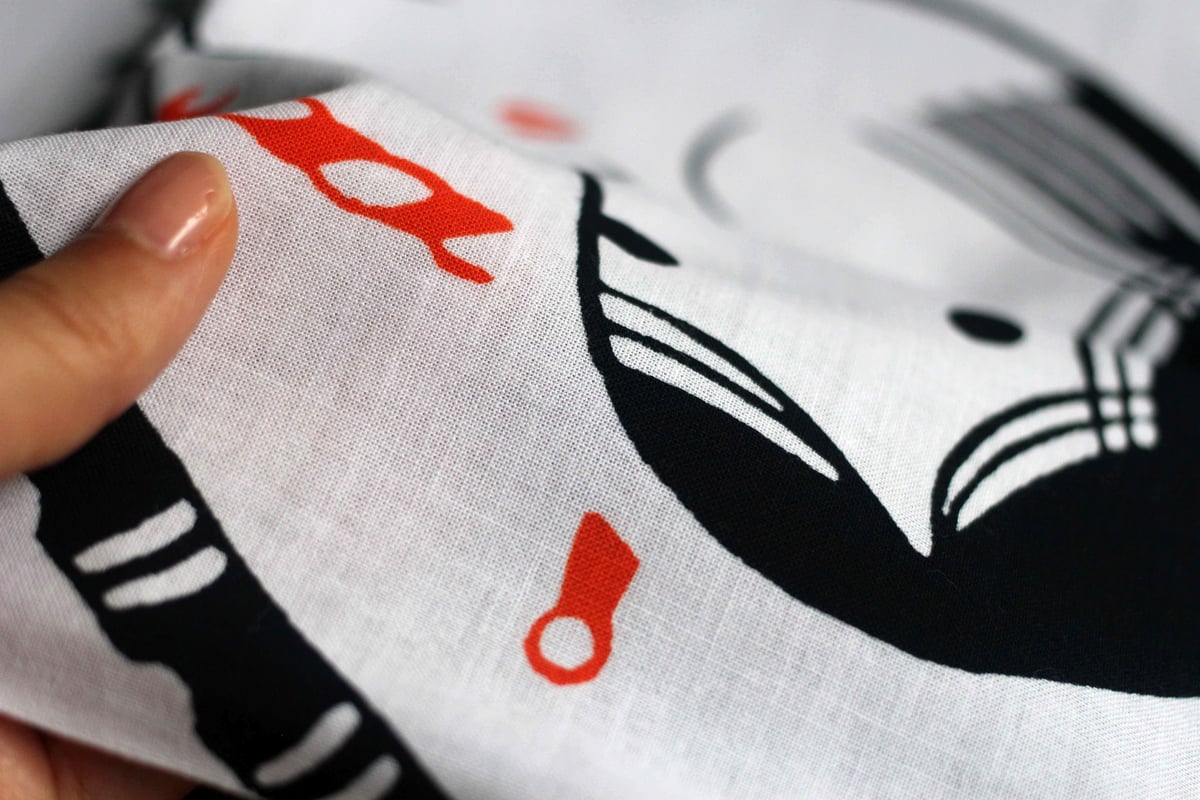 長尺てぬぐい 〈おかめひょっとこ火の用心〉 | SHINEDOZOME