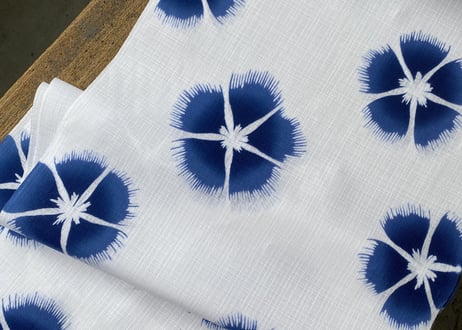 浴衣 新江戸染 藍染 反物 新江戸染 丸久商店 浴衣反物 幾何学模様 – 一六八堂 irohado