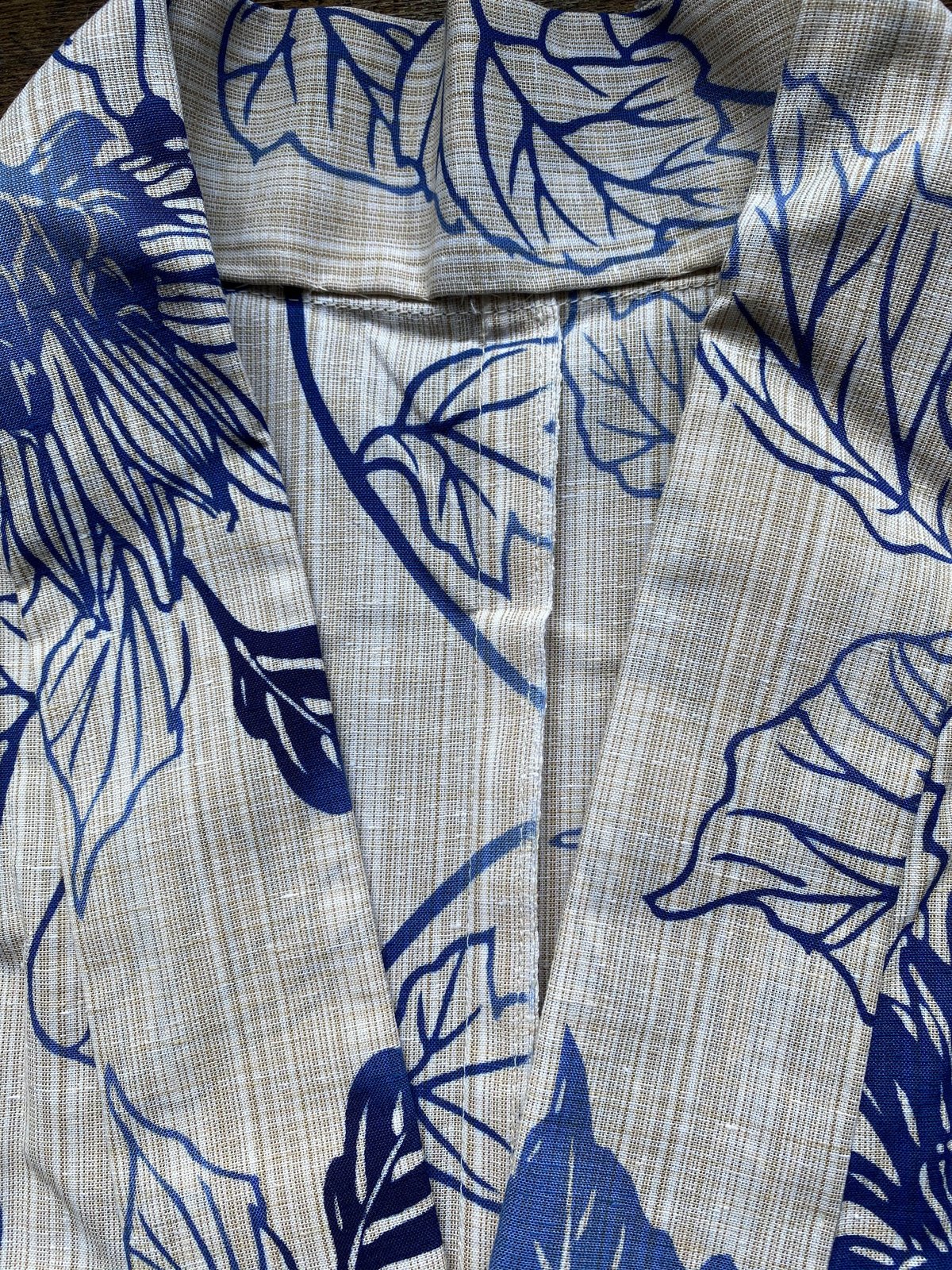 ZF-1223 浴衣 ろうけつ染め 手縫 綿 居敷当て H0110 お仕立て上がり絵羽浴衣 男物 [ ROCK ] // ブラック