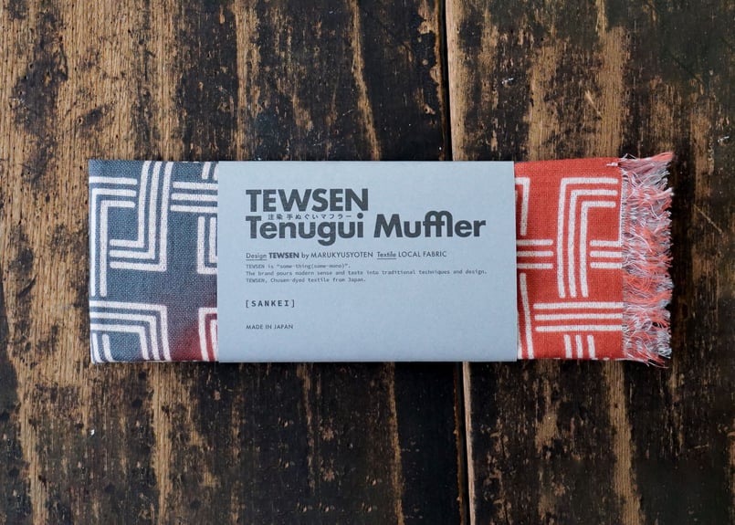 TEWSEN 手ぬぐいマフラー「SANKEI」 | SHINEDOZOME