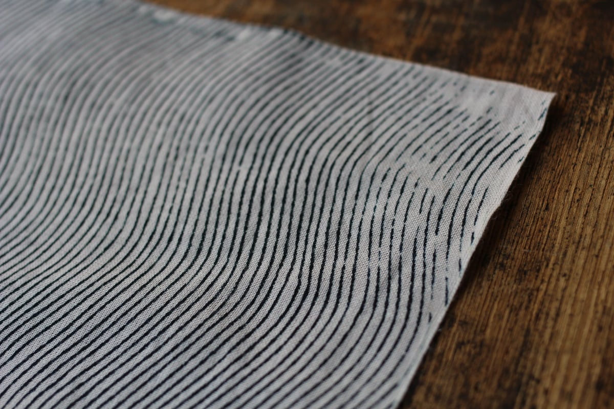 復刻てぬぐい＜うねり縞＞墨色 | SHINEDOZOME