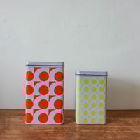 キャニスター缶(暖色柄)