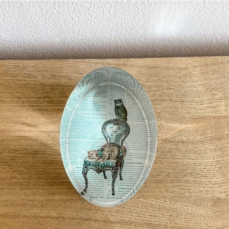 ペーパーウェイト(😺🦉)