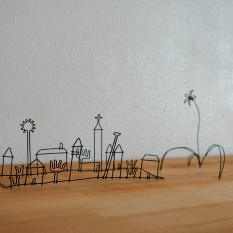 ワイヤーオブジェ(街 / 花)