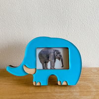 フォトフレーム(96/水色ゾウ🐘)