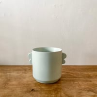 陶器ポット(水色)