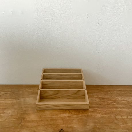 オーク材の小物収納
