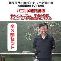全3部セット　藤原直哉の学びのカフェin遠山郷　特別講義「バブル経済崩壊ーそのメカニズム、平成の恐慌、今とこれからを徹底的に考えるー」（全3部）