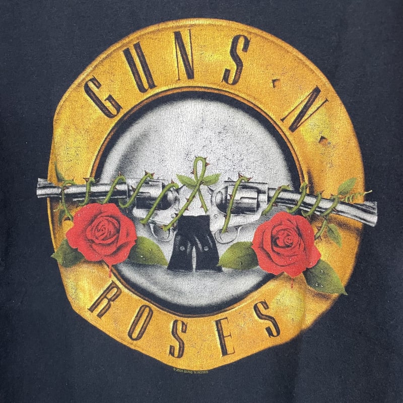 GUNS N ROSES SLASH Hanes Tシャツ ブラック スケルトン Guns N
