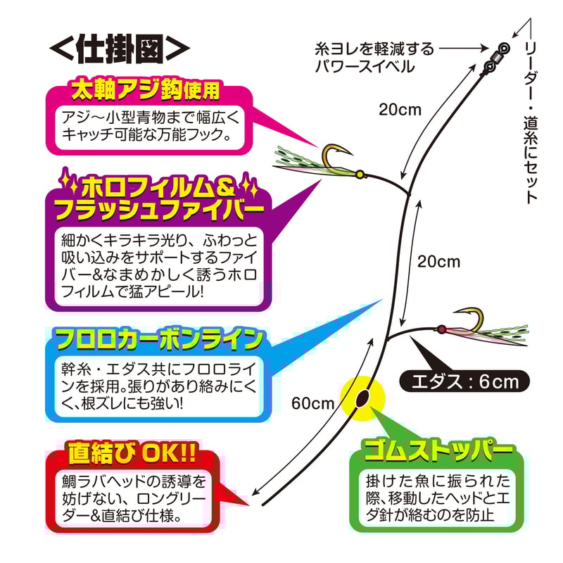 サビキリーダー 鯛ラバ <OS-62> | KATSUICHI / DECOY Factory
