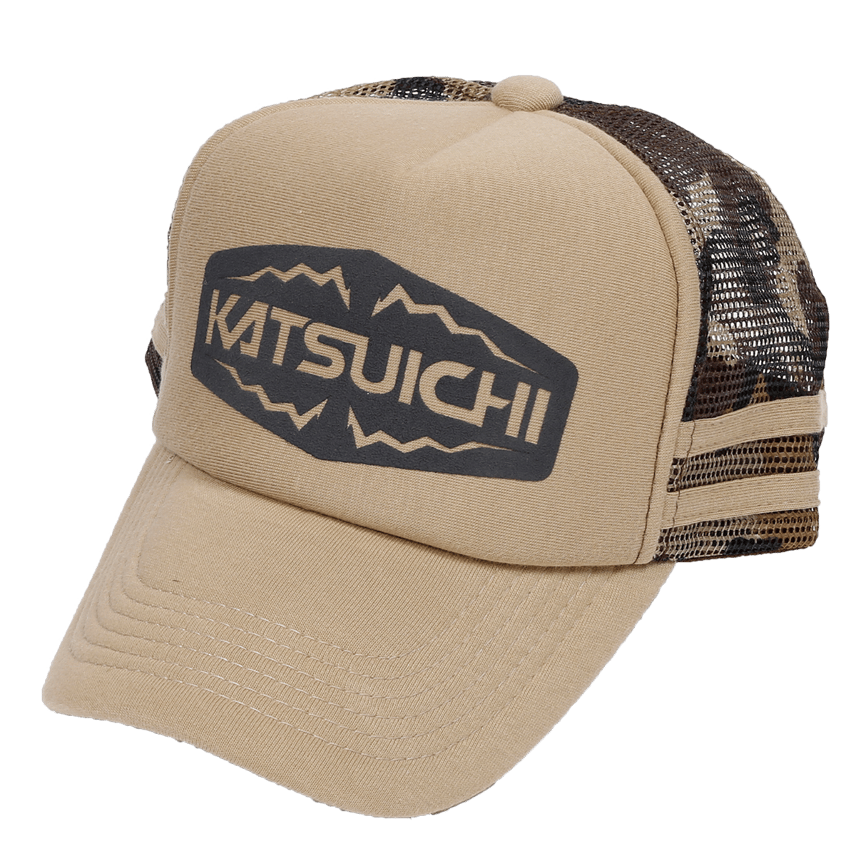 KATSUICHI カモメッシュキャップ 【KA-13】＜ベージュカモ＞ | KATSUICH