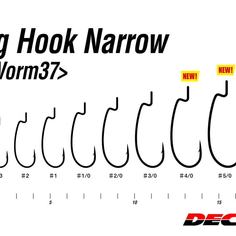 Kg Hook Narrow <Worm37> | KATSUICHI / DECOY off