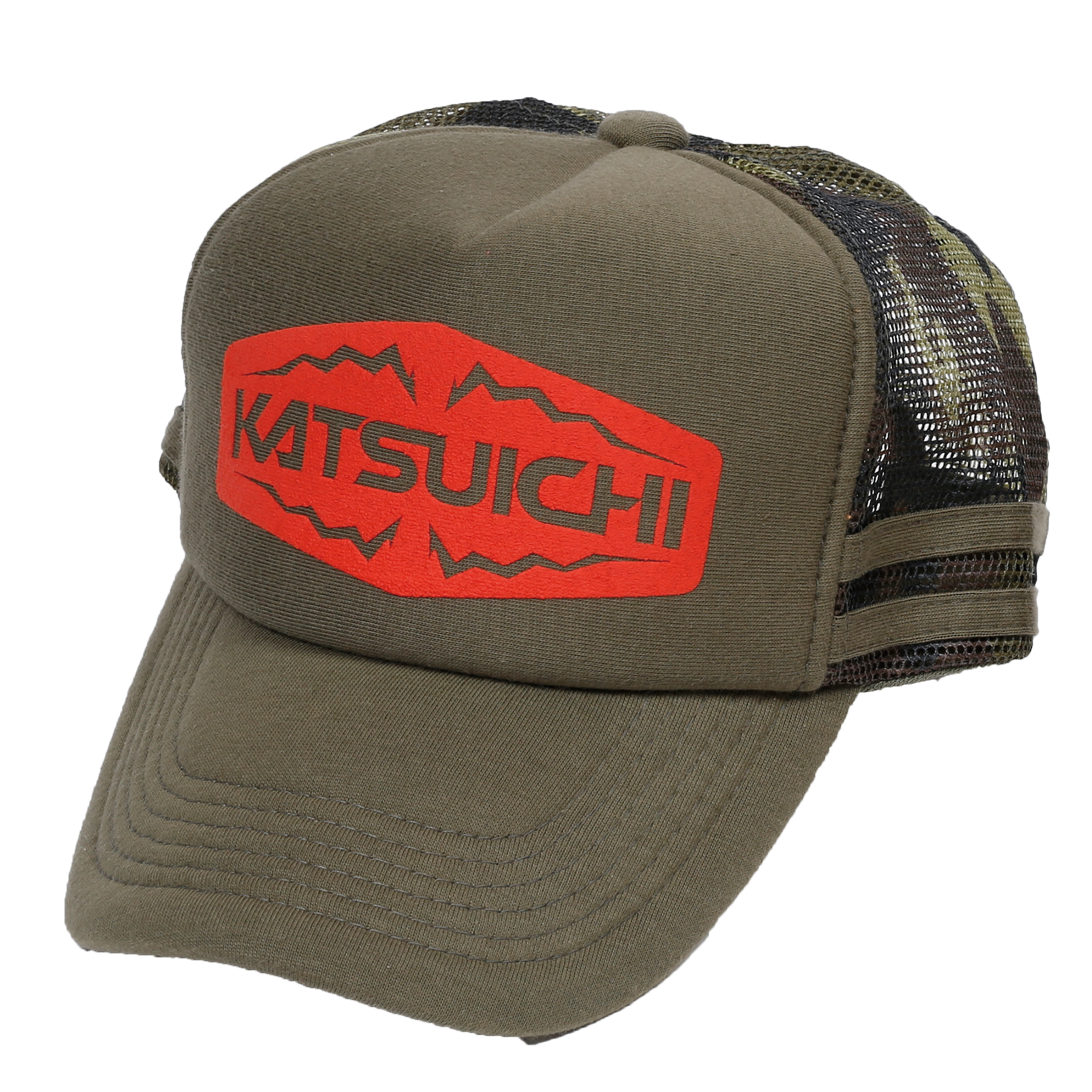 KATSUICHI カモメッシュキャップ 【KA-13】＜グリーンカモ＞ | KATSUICH