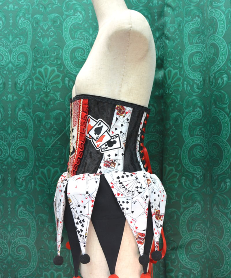 kki.2644 トランプの道化師ウエストコルセット。 | 危機裸裸商店WEBSHOP
