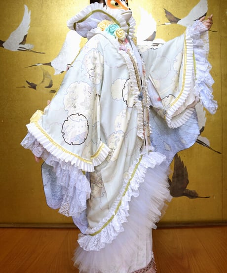 kki.2552　【KIMONO Custom】春風と蝶の羽音KIMONOガウン。