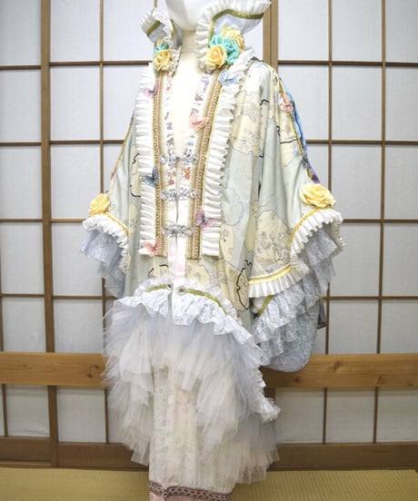 kki.2552　【KIMONO Custom】春風と蝶の羽音KIMONOガウン。