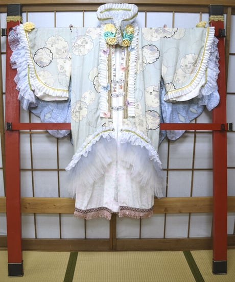 kki.2552　【KIMONO Custom】春風と蝶の羽音KIMONOガウン。
