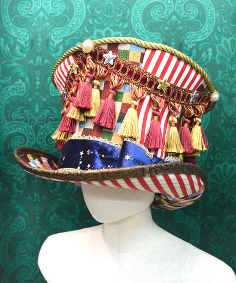 kki.2617　星屑のサーカスグラモフォンシルクHAT。