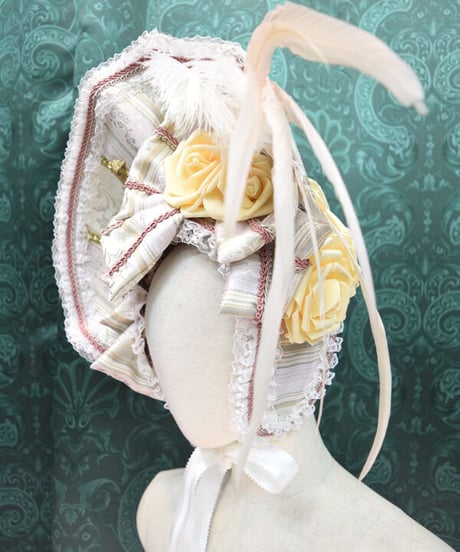 kki.2540　メリーゴーランドと薔薇のドレスボンネット。＜ピンク＞