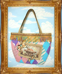 kki.1763　ヴィンテージパッチワークトートBAG。