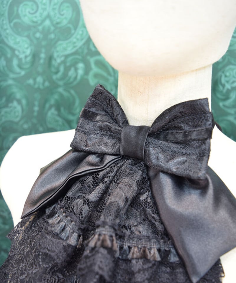 kki.2511 黒のリボンレースジャボ。 | 危機裸裸商店WEBSHOP