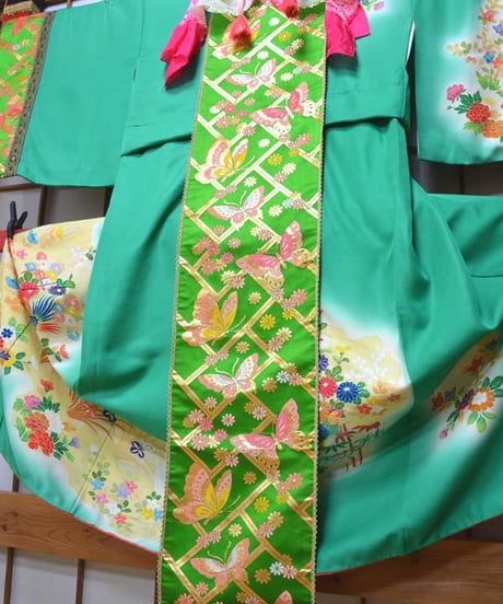 kki.2614　【KIMONO Custom】蝶のツカイKIMONOガウン。