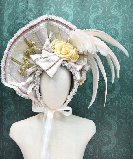 kki.2540　メリーゴーランドと薔薇のドレスボンネット。＜ピンク＞
