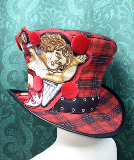 kki.2431　ユニオンジャックと天使のグラモフォンシルクHAT。