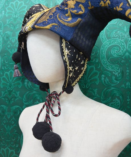 kki.2720　星空とジャガードのジェスターHAT。