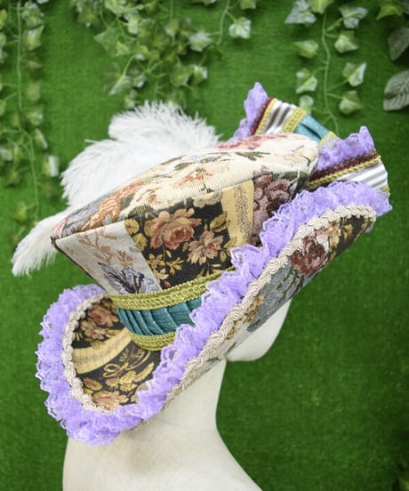 kki.2331　薔薇の貴族のオーストリッチ添え HAT。