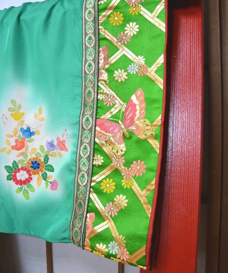 kki.2614　【KIMONO Custom】蝶のツカイKIMONOガウン。
